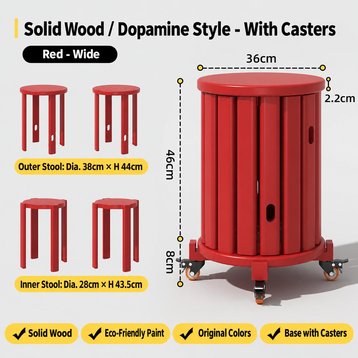 Pulley base red/2.2cm thickened [3a pure solid wood single handle load-bearing 200kg delivered upstairs with floor mat]