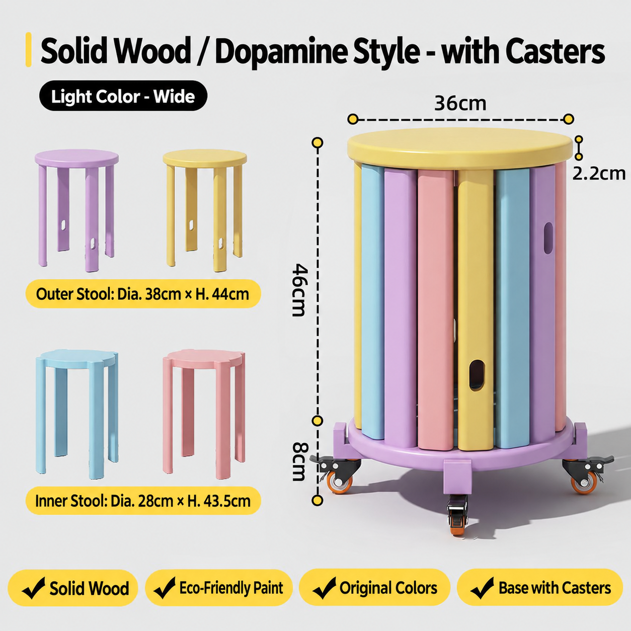 Pulley base light color/2.2cm thickened [3a pure solid wood single handle load-bearing 200kg delivered upstairs with floor mat]