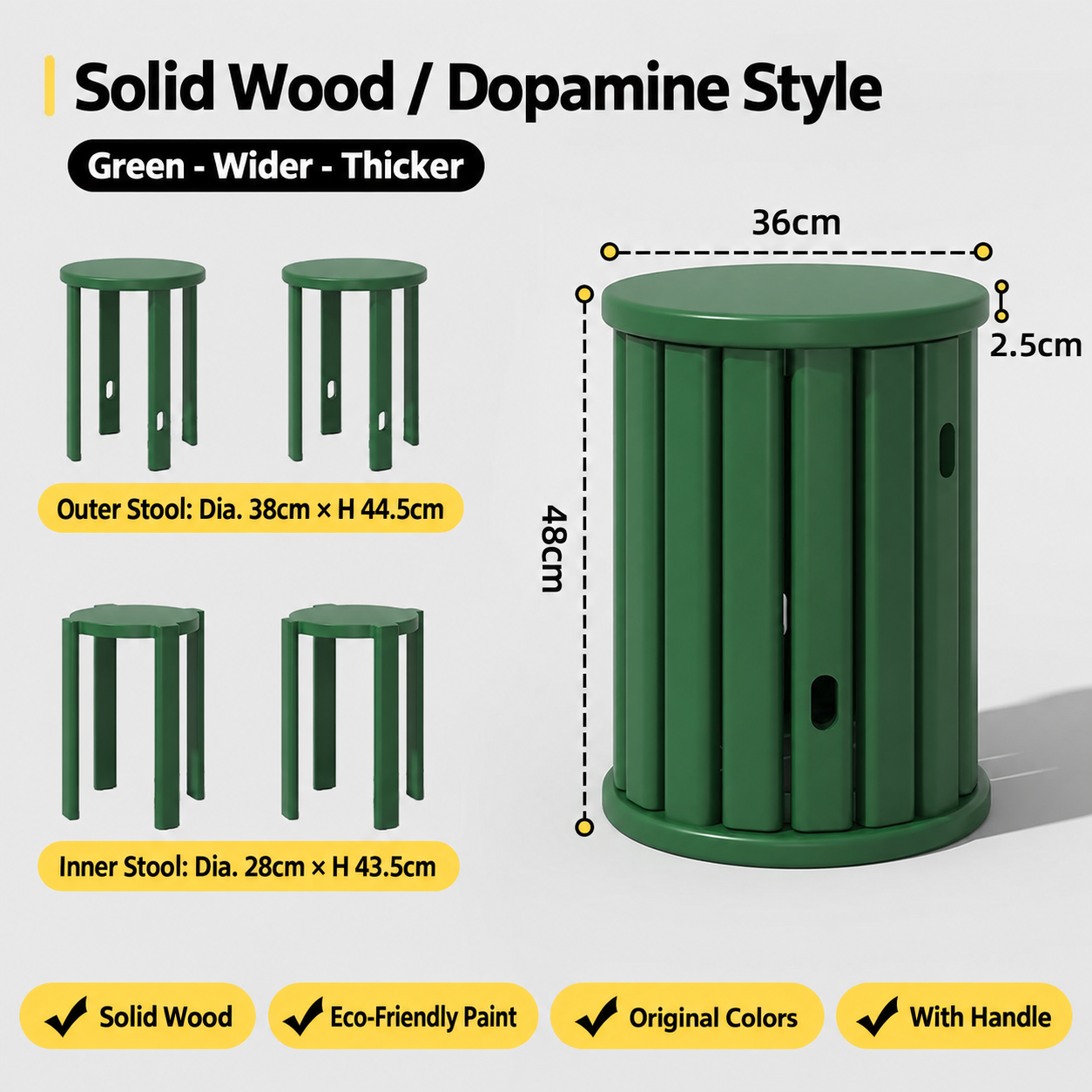 All solid wood, emerald green/2.5cm ultra-thick [national inspection certified wood, super load-bearing, delivered upstairs]