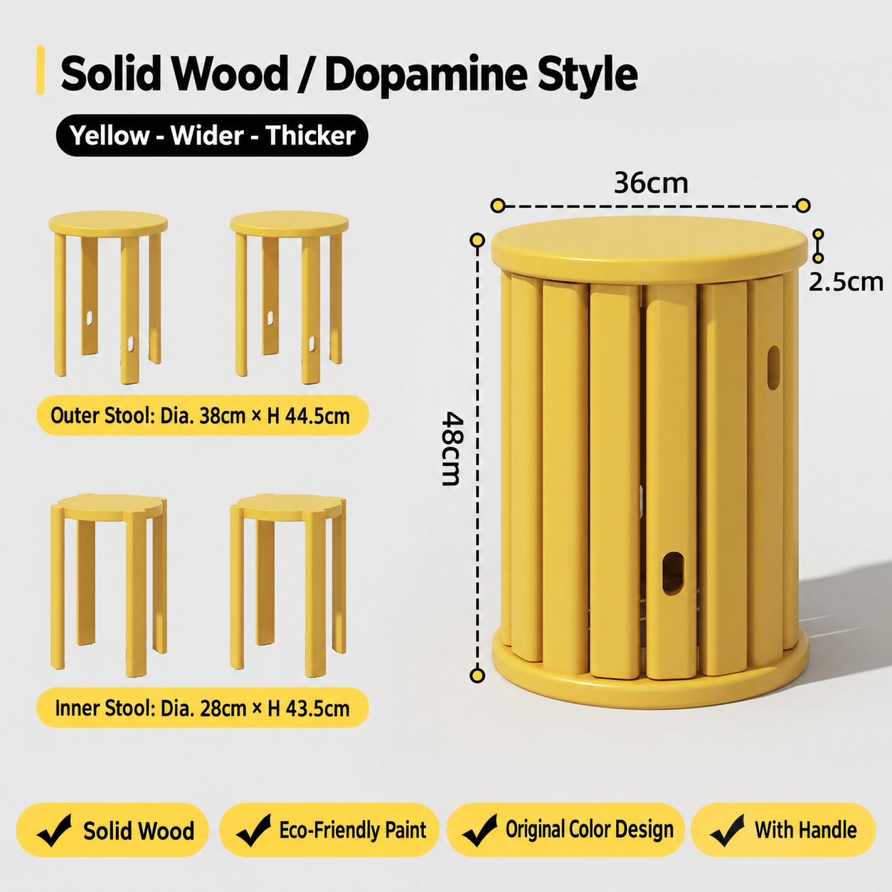 All solid wood yellow/2.5cm super thick [national inspection certified wood super load-bearing delivered upstairs]