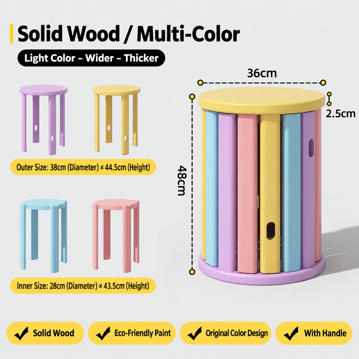 All solid wood, light color/2.5cm super thick [national inspection certified wood, super load-bearing, delivered upstairs]