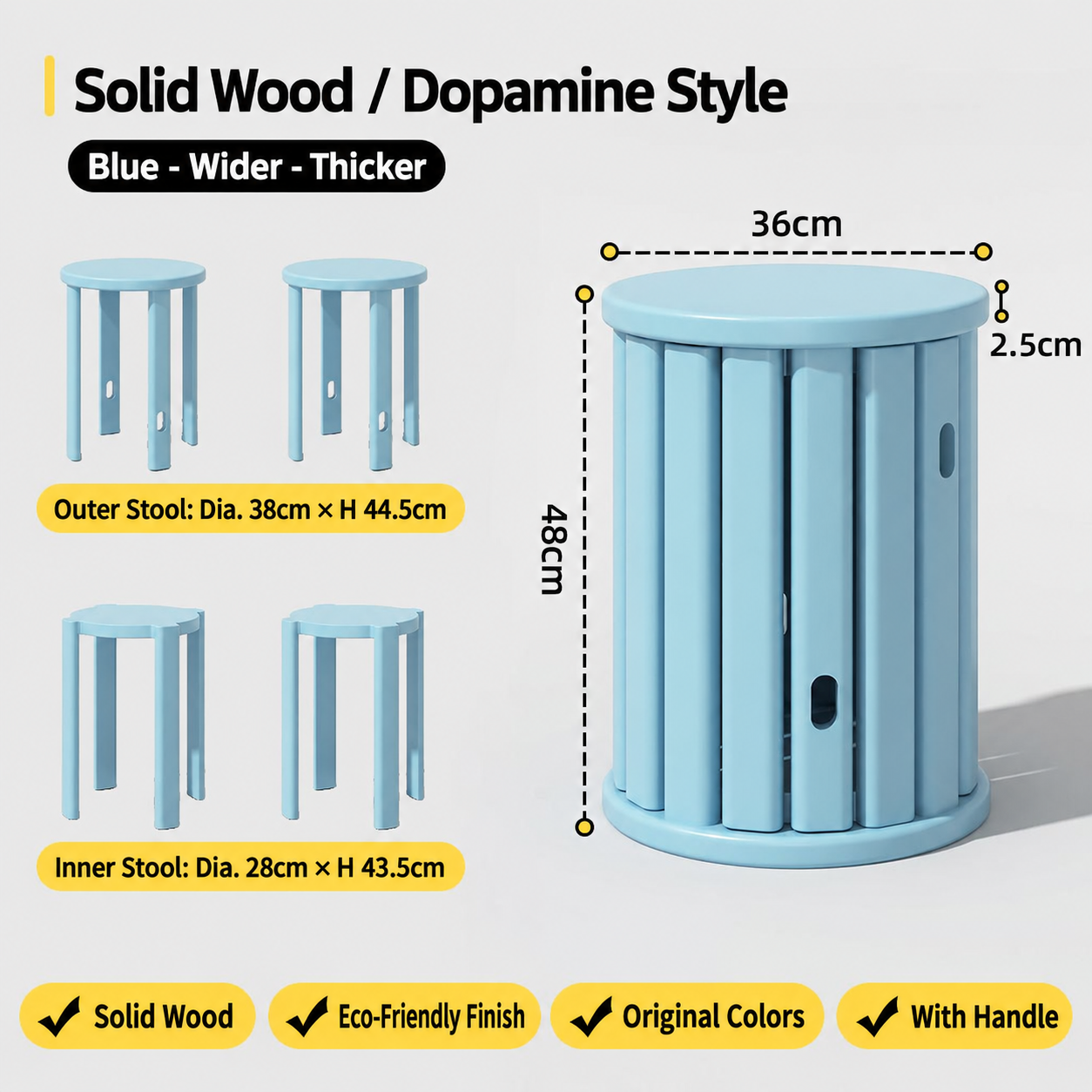 All solid wood light blue/2.5cm super thick [national inspection certified wood super load-bearing delivered upstairs]