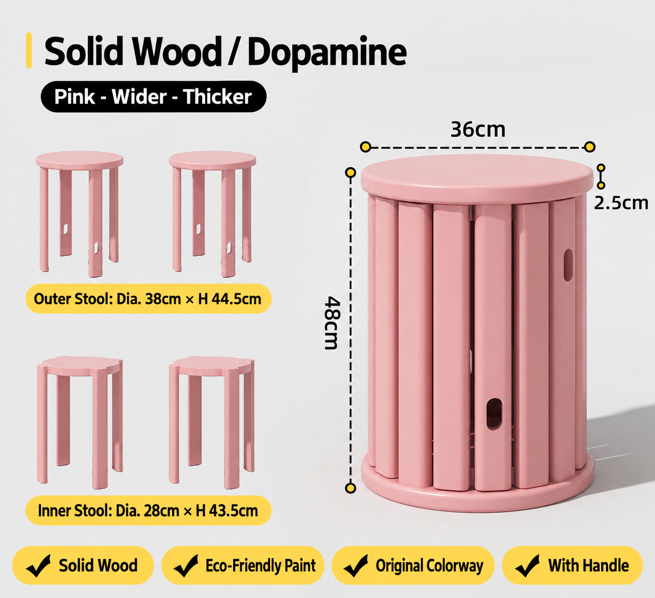 All solid wood pink/2.5cm super thick [national inspection certified wood super load-bearing delivered upstairs]