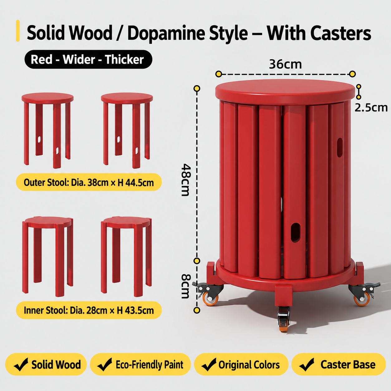 Pulley base red/2.5cm extra thick [national inspection certified wood super load-bearing delivered upstairs with floor mat]
