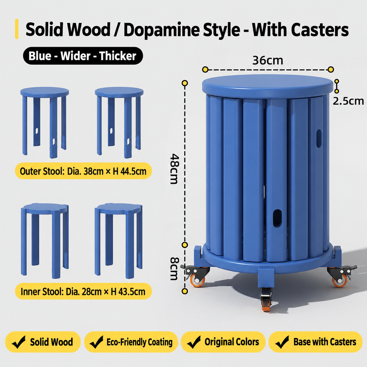 Pulley base blue/2.5cm extra thick [national inspection certified wood super load-bearing delivered upstairs and free floor mat]