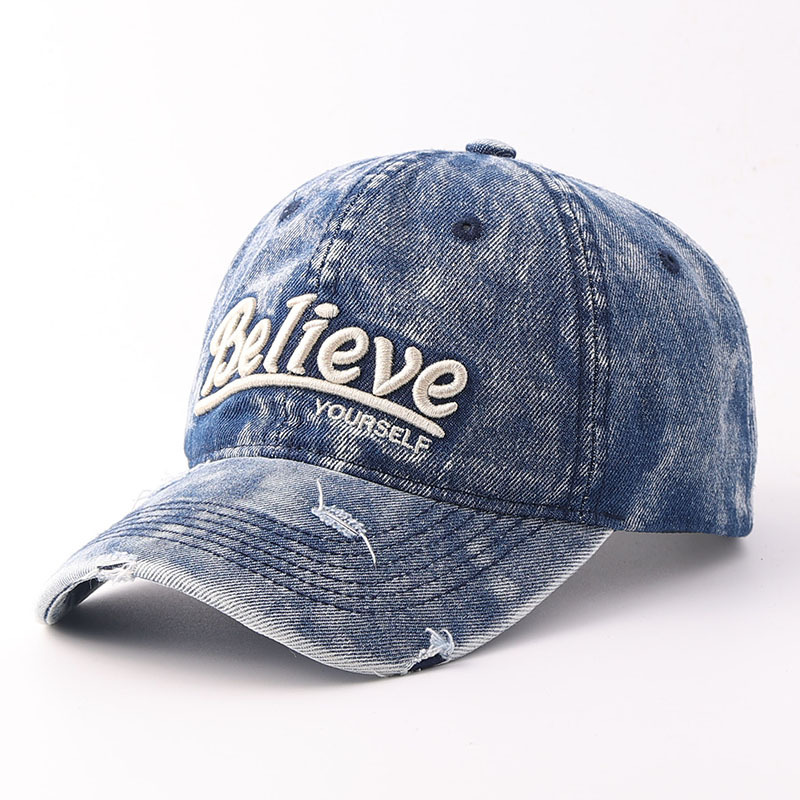 Washed denim believe-dark blue