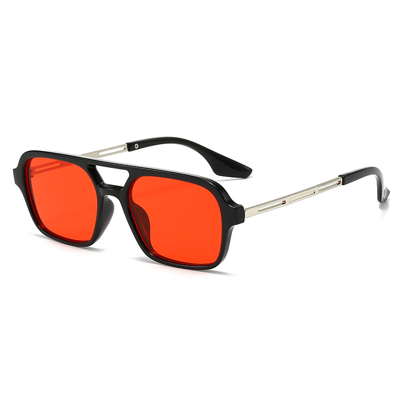 C3-bright black silver frame-red film