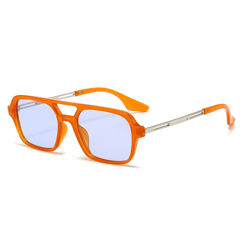 C8-bright orange silver frame-transparent blue film