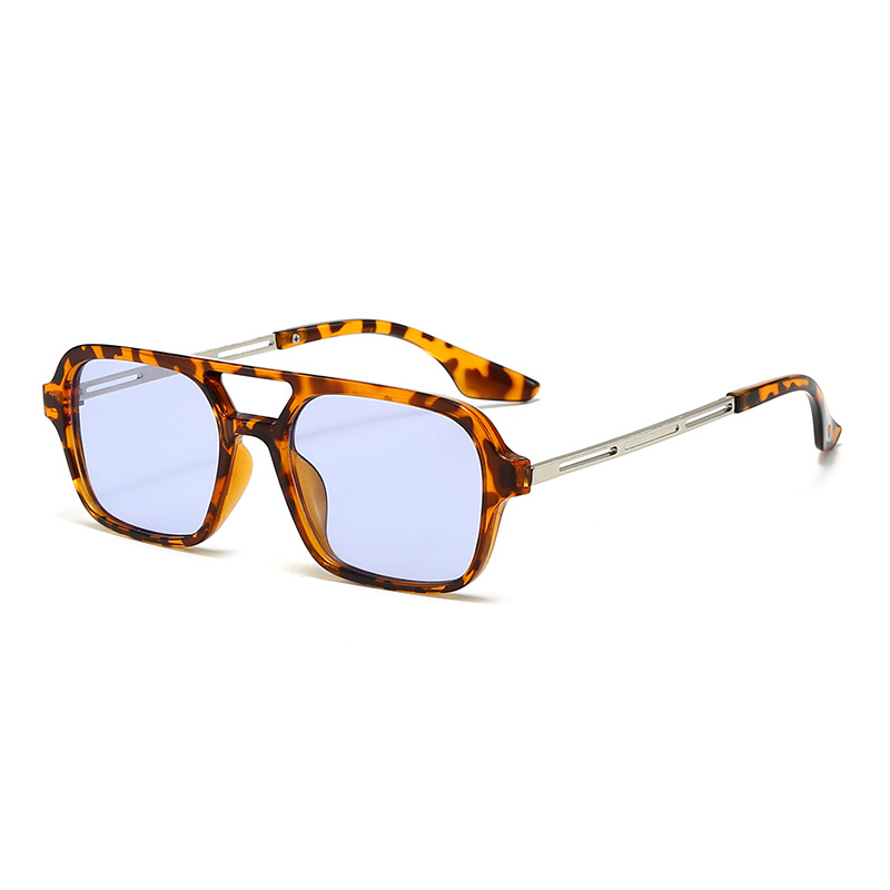 C10-bean flower silver frame-transparent blue flakes