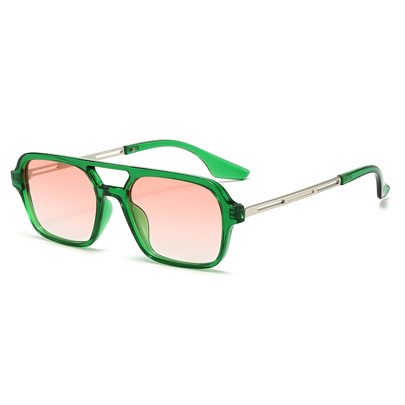 C11-bright green silver frame-gradient pink film