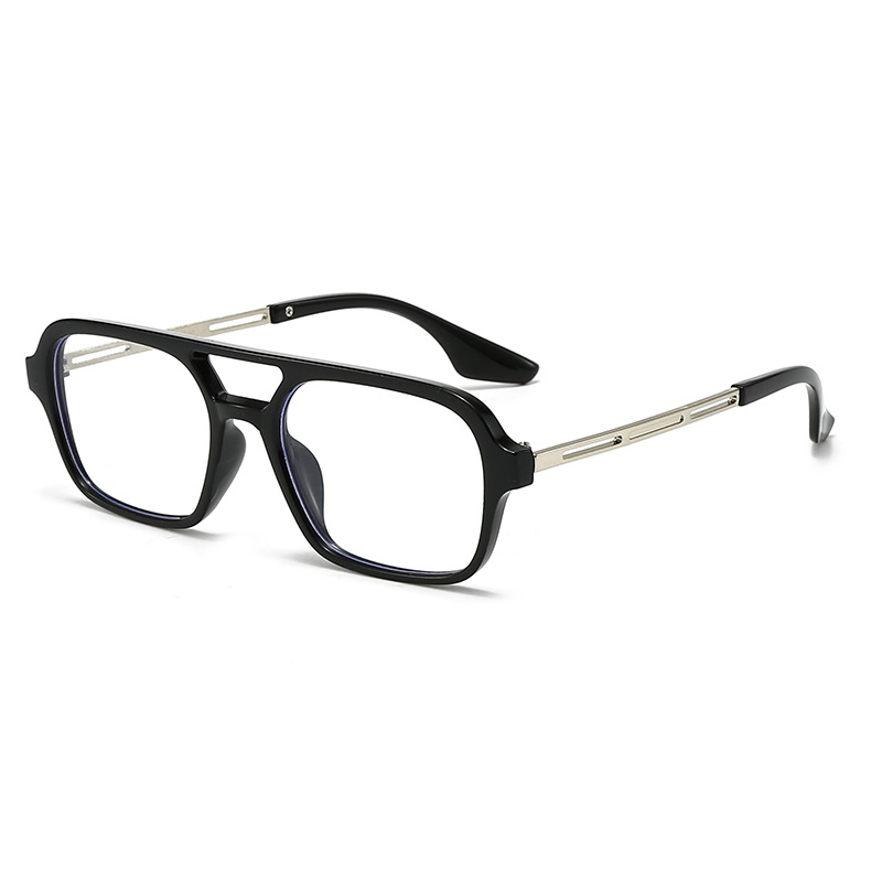 C17-bright black silver frame