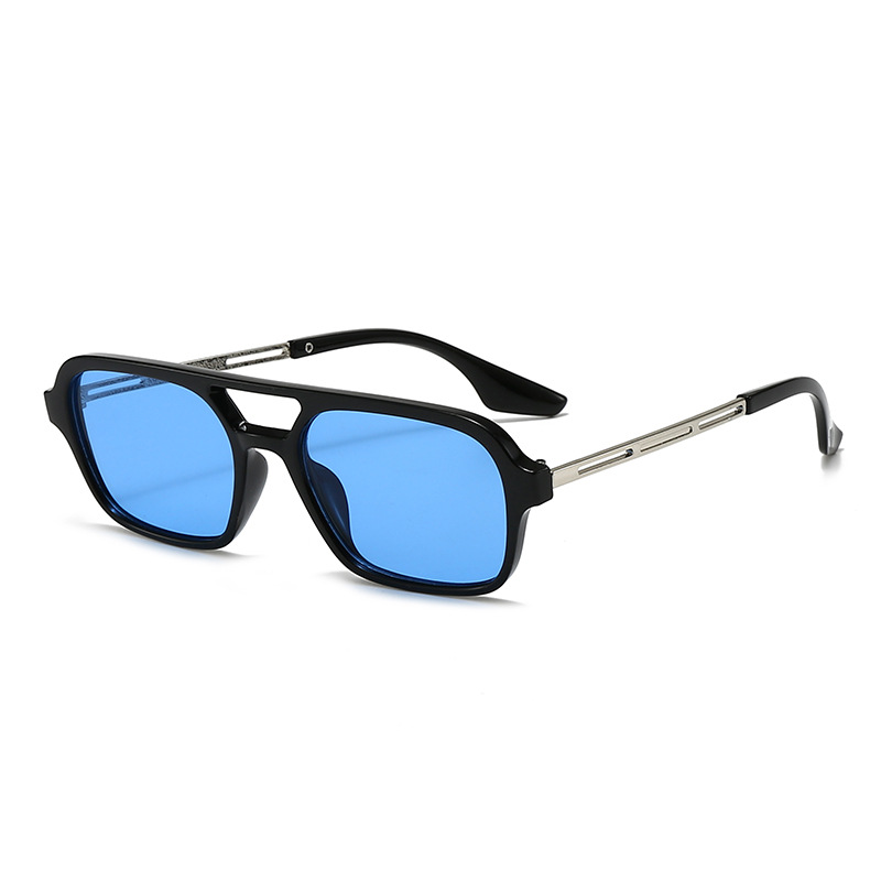 C22-glossy black silver frame-[blue film]