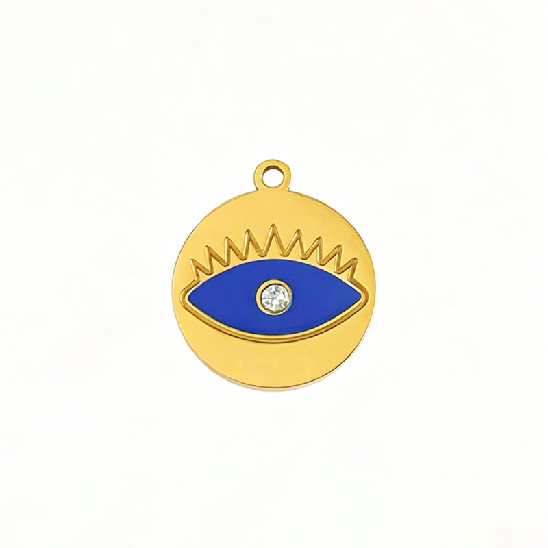 Devil's eye on yellow background