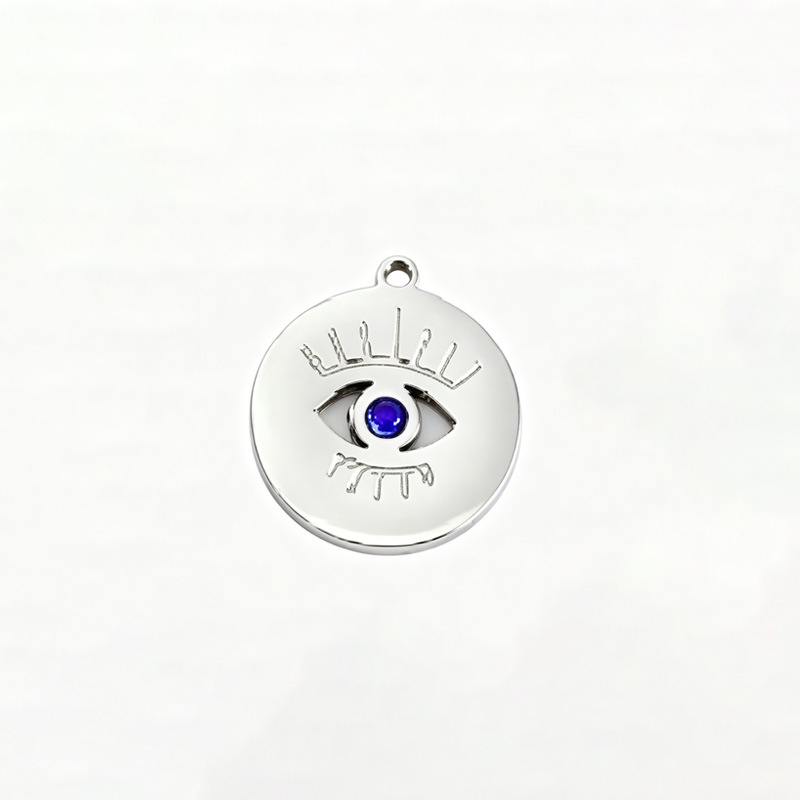 Steel color round card devil's eye
