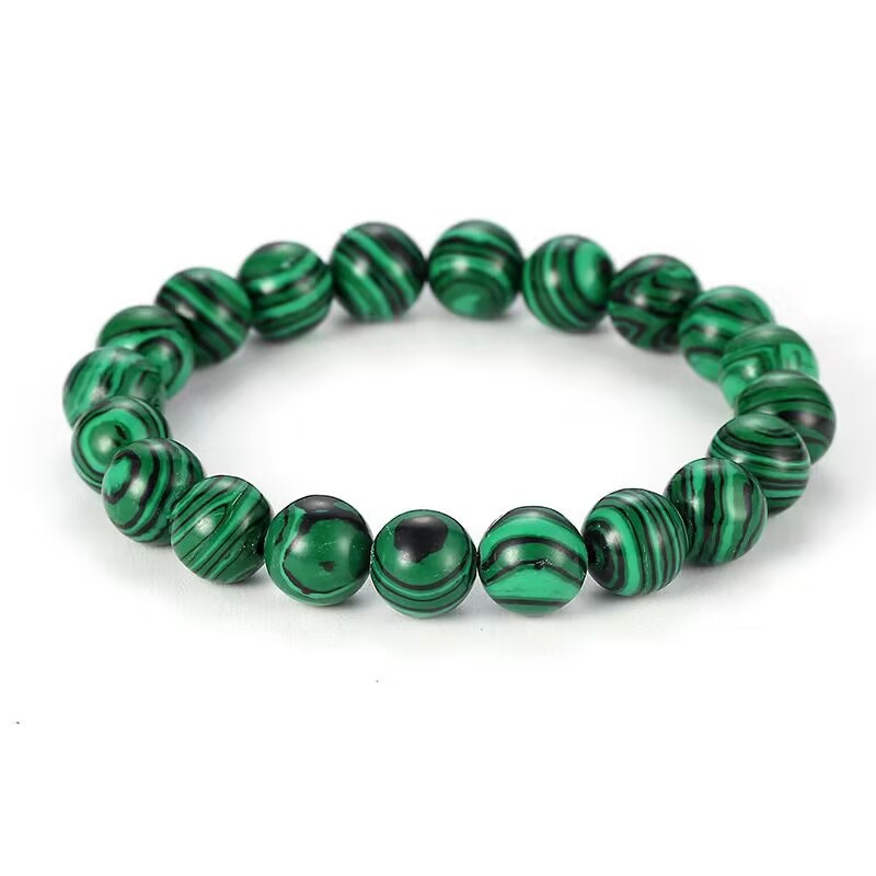 2:A 10mm malachite bracelet