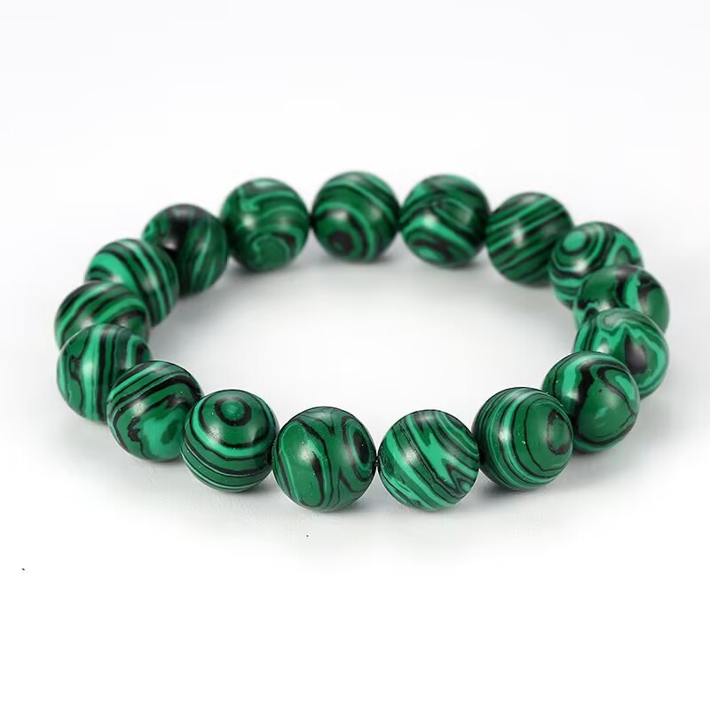 3:A 12mm malachite bracelet
