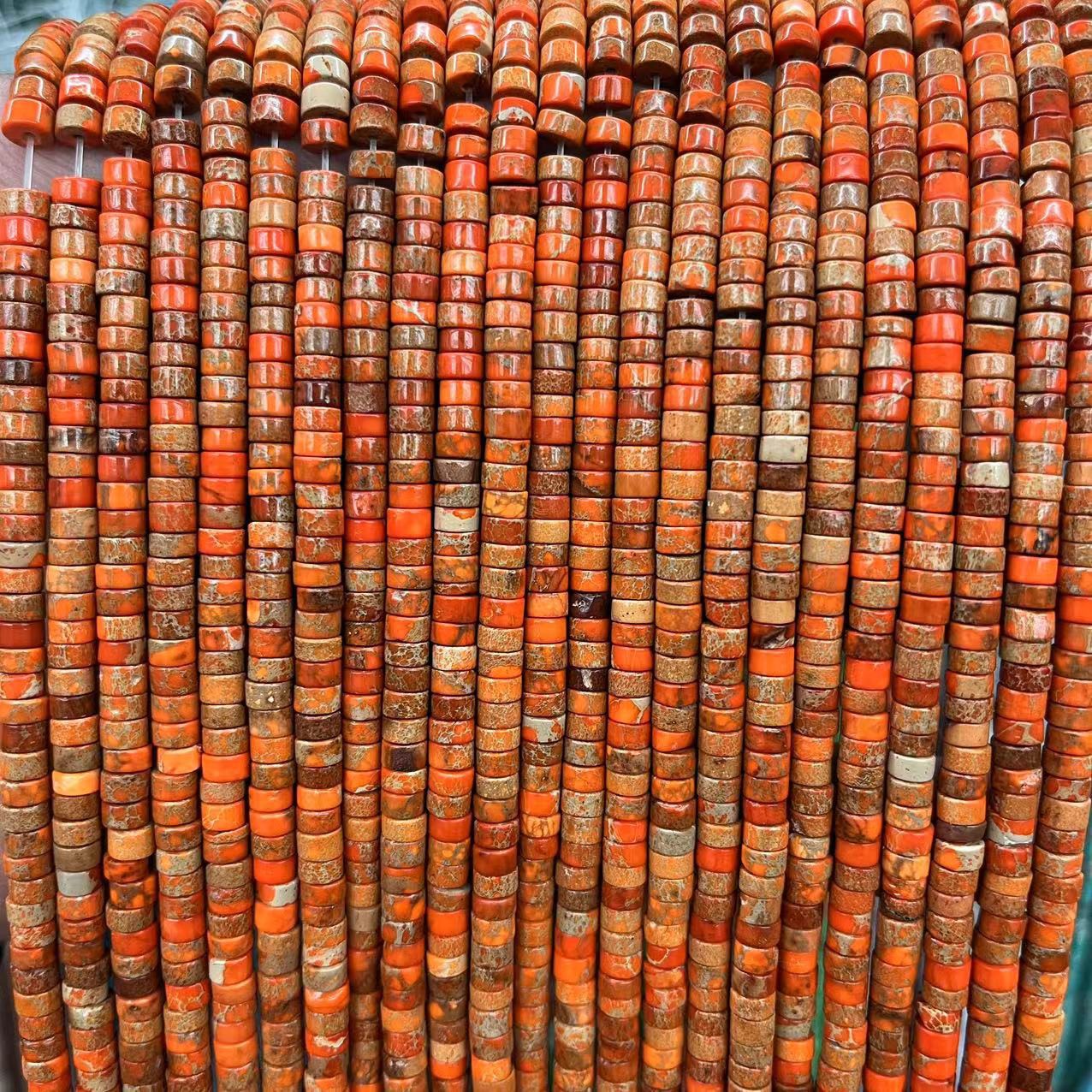 Orange emperor stone 2x4mm