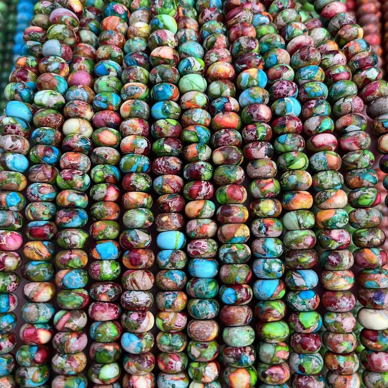 Flower green emperor stone s 5x8mm
