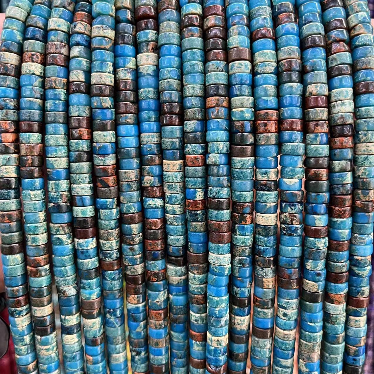 Blue-brown emperor stone 3x6mm