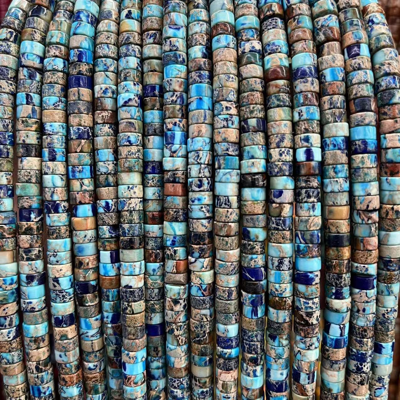 Light blue emperor stone 3x6mm