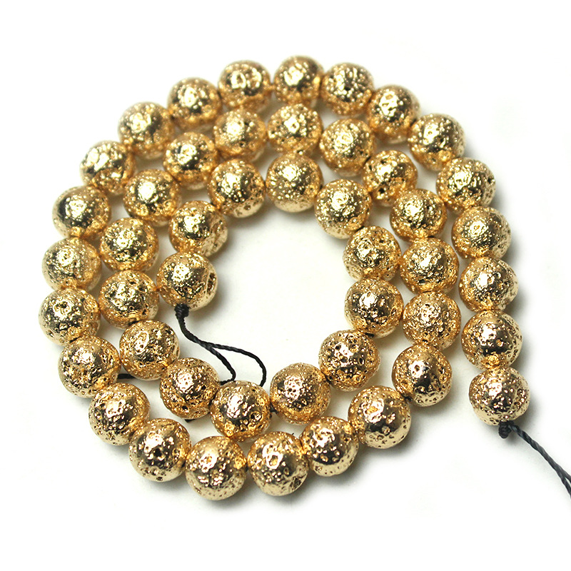 2:D42-2 electroplated volcanic stone-kc gold