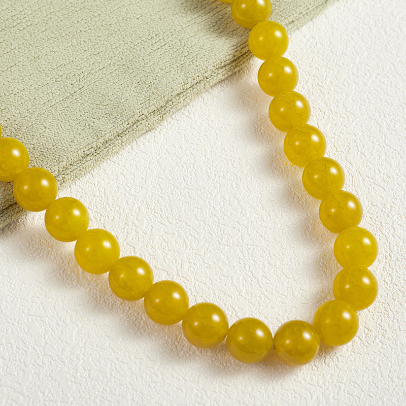 Yellow dragon pattern agate 6mm