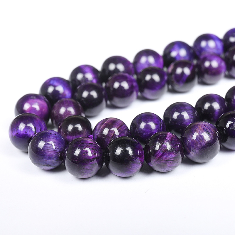 5a purple tiger eye 10mm/37pcs