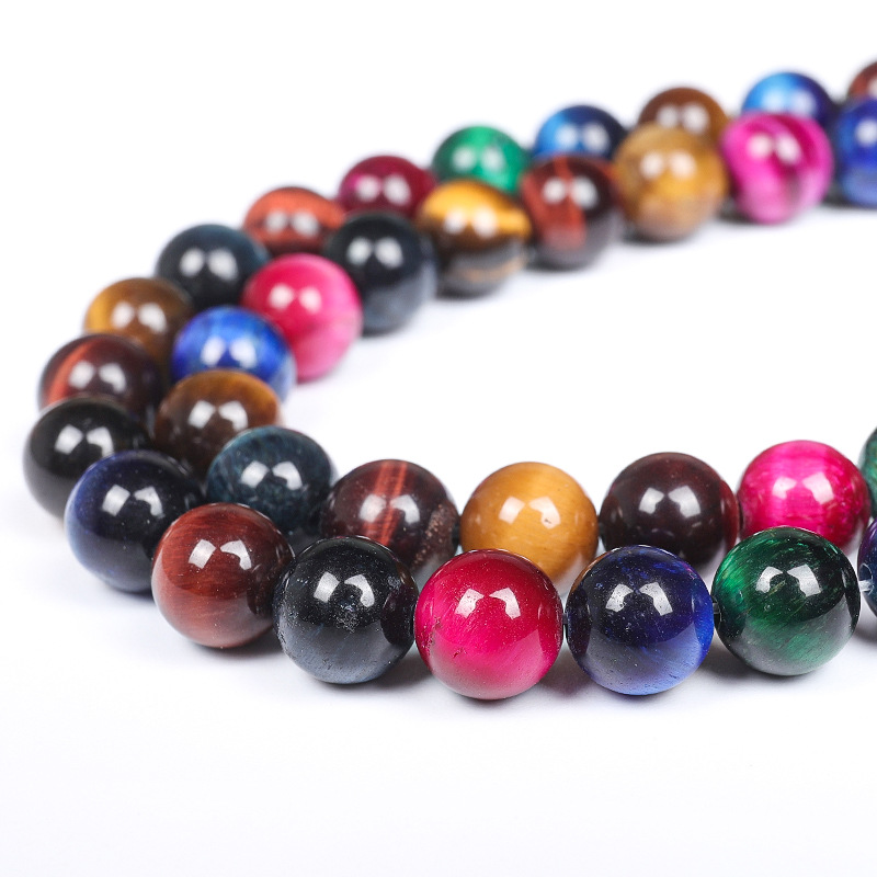 Colorful tiger eye mix 4mm/90pcs
