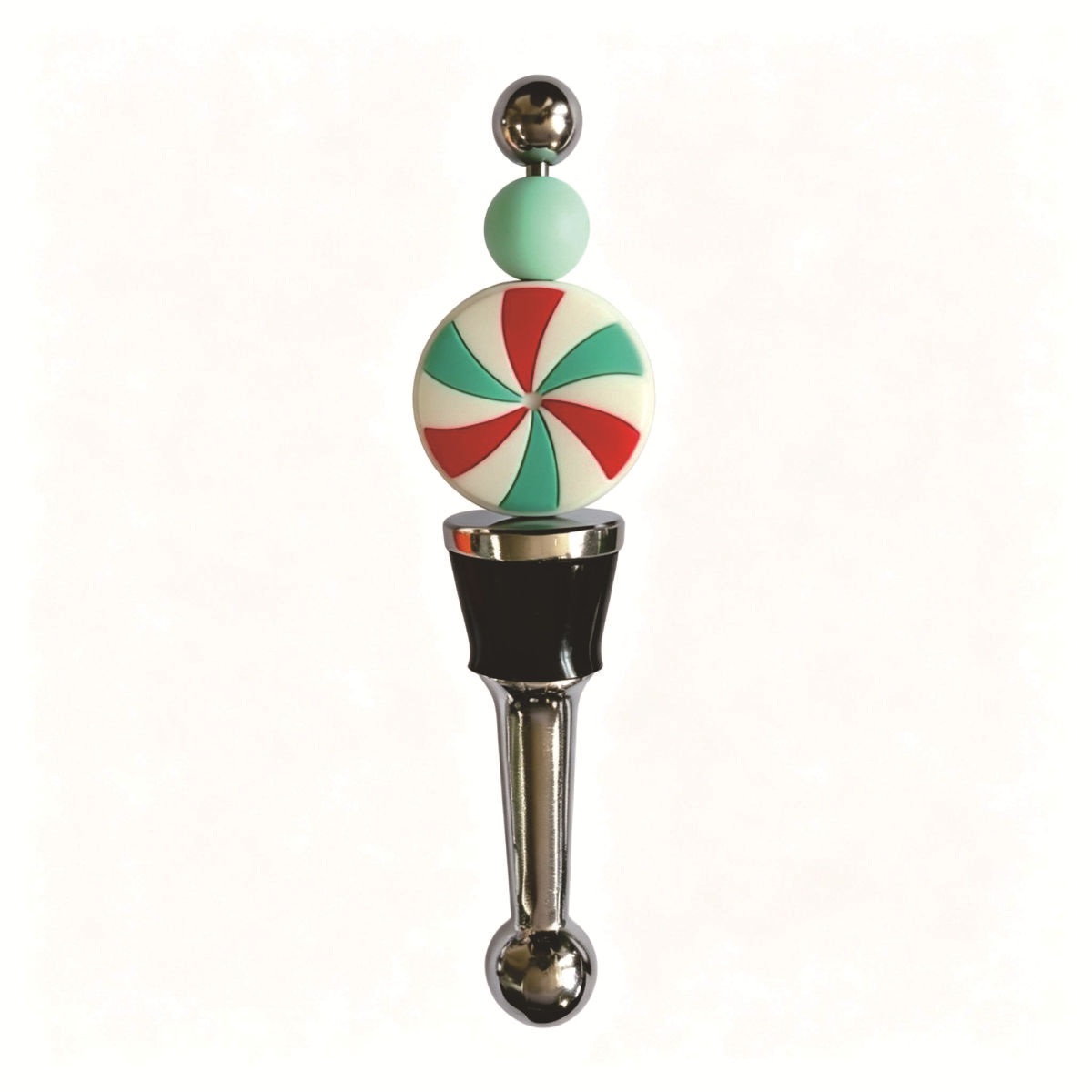 1:Black leather ring wine stopper