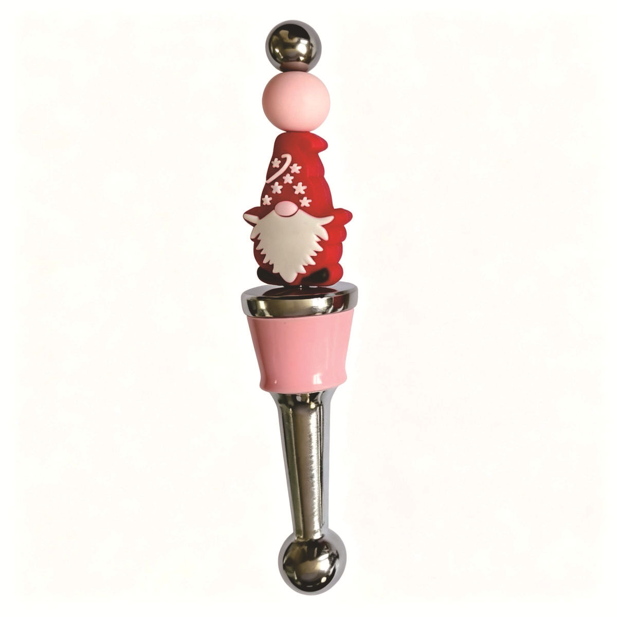 2:Pink leather ring wine stopper