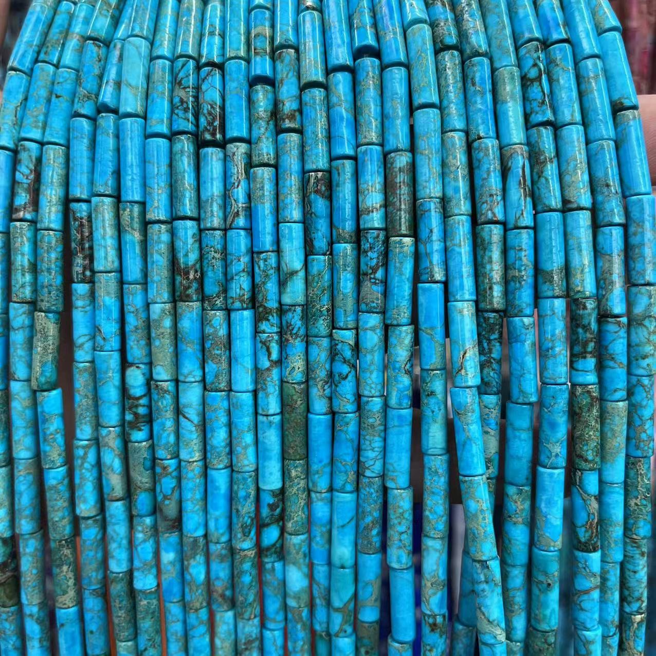 Aqua blue emperor stone 4x13mm