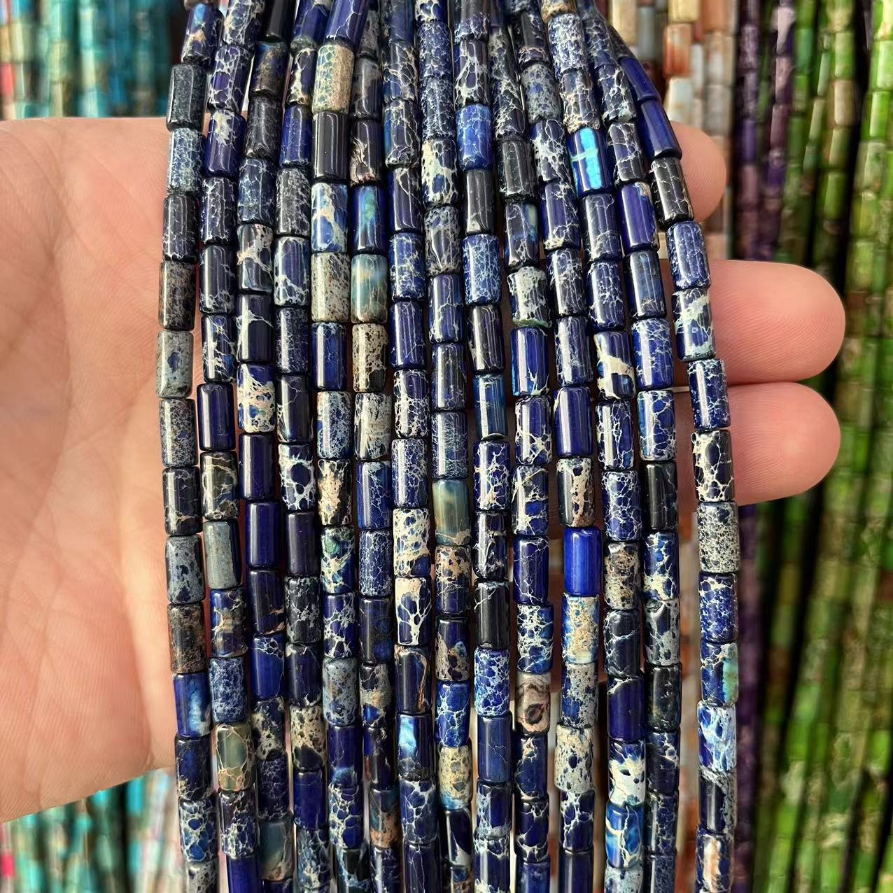 Blue emperor stone 4x8mm