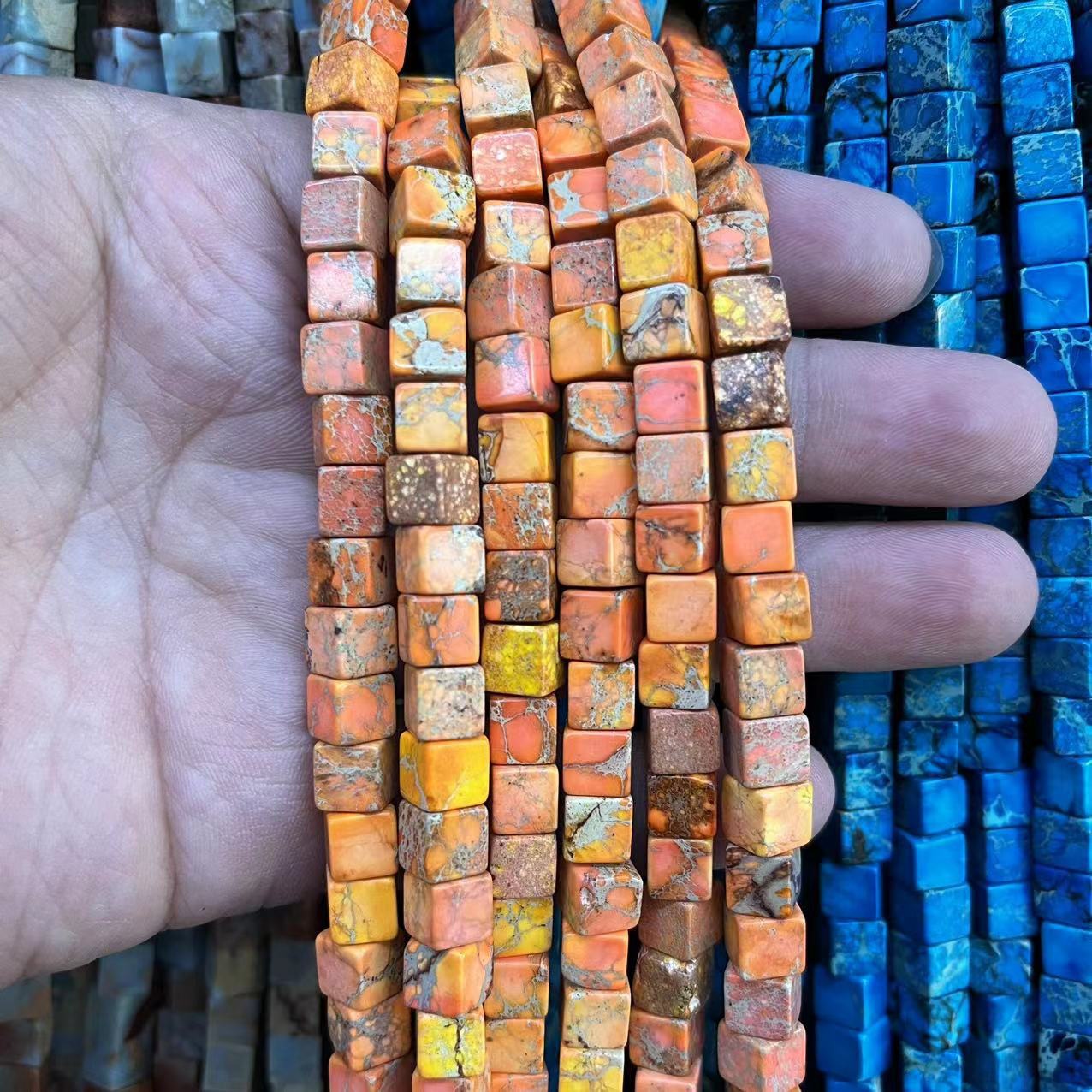 Orange emperor stone 6x6mm