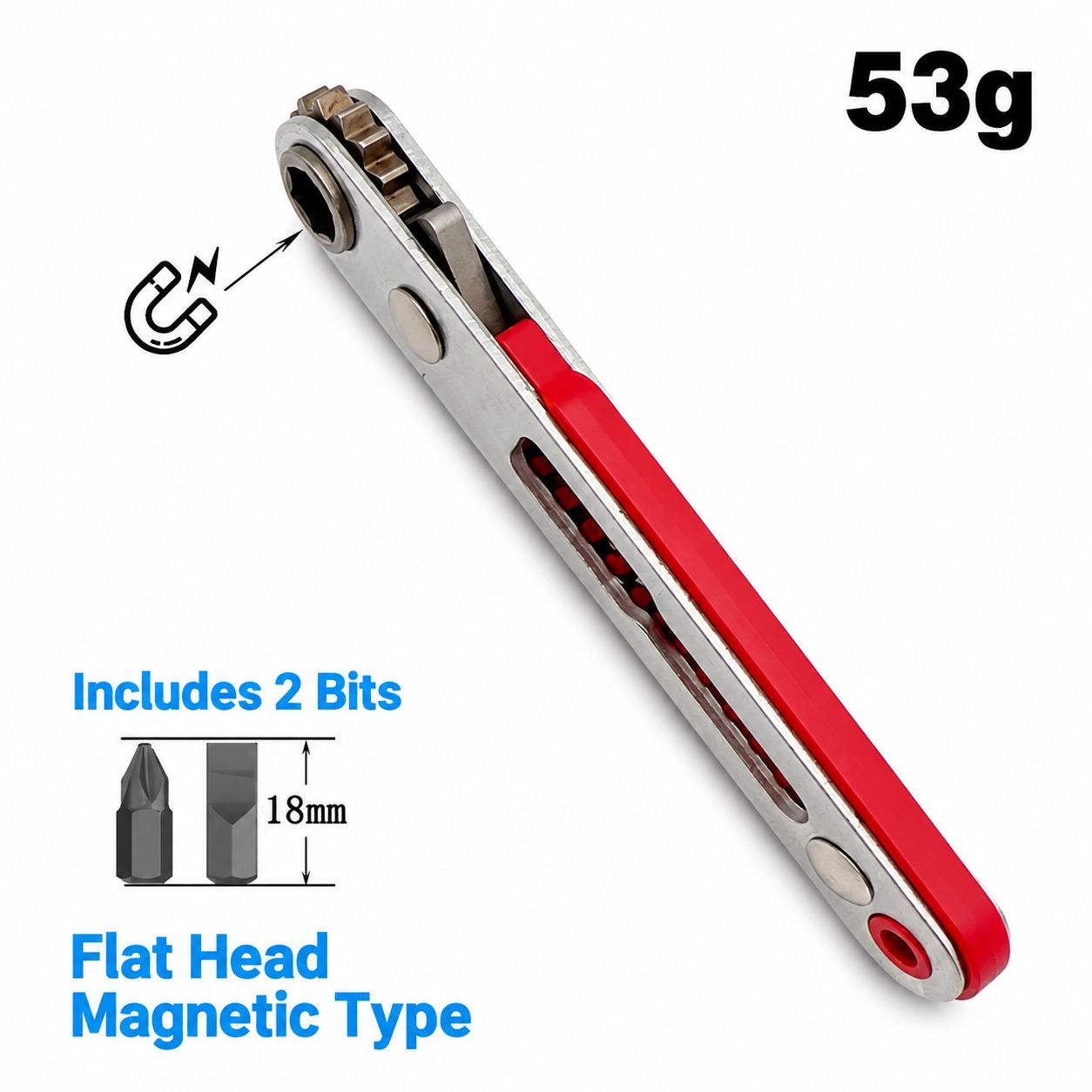 Flat head magnetic attraction 2 batch heads [53g]]
