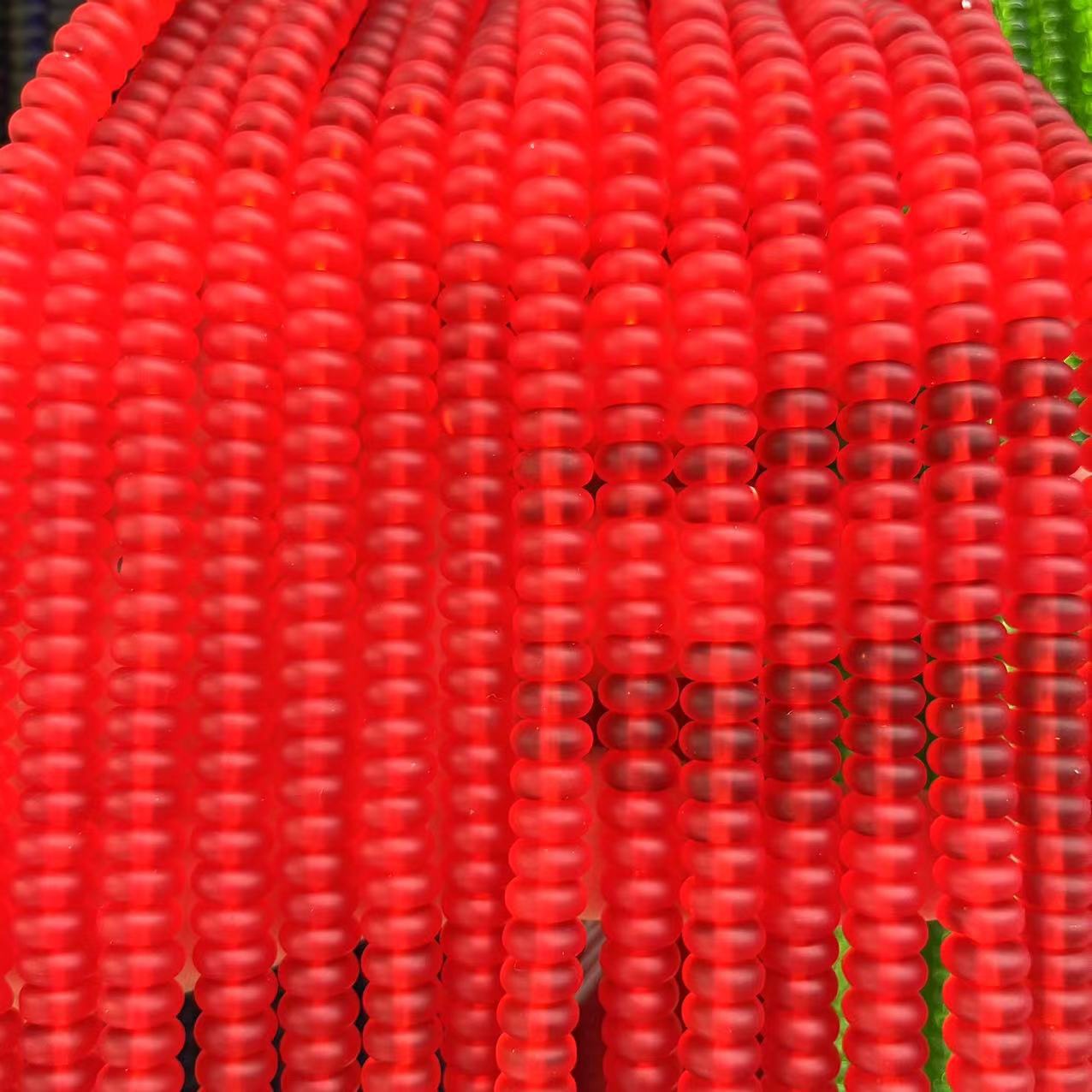 Red crystal 4x8mm