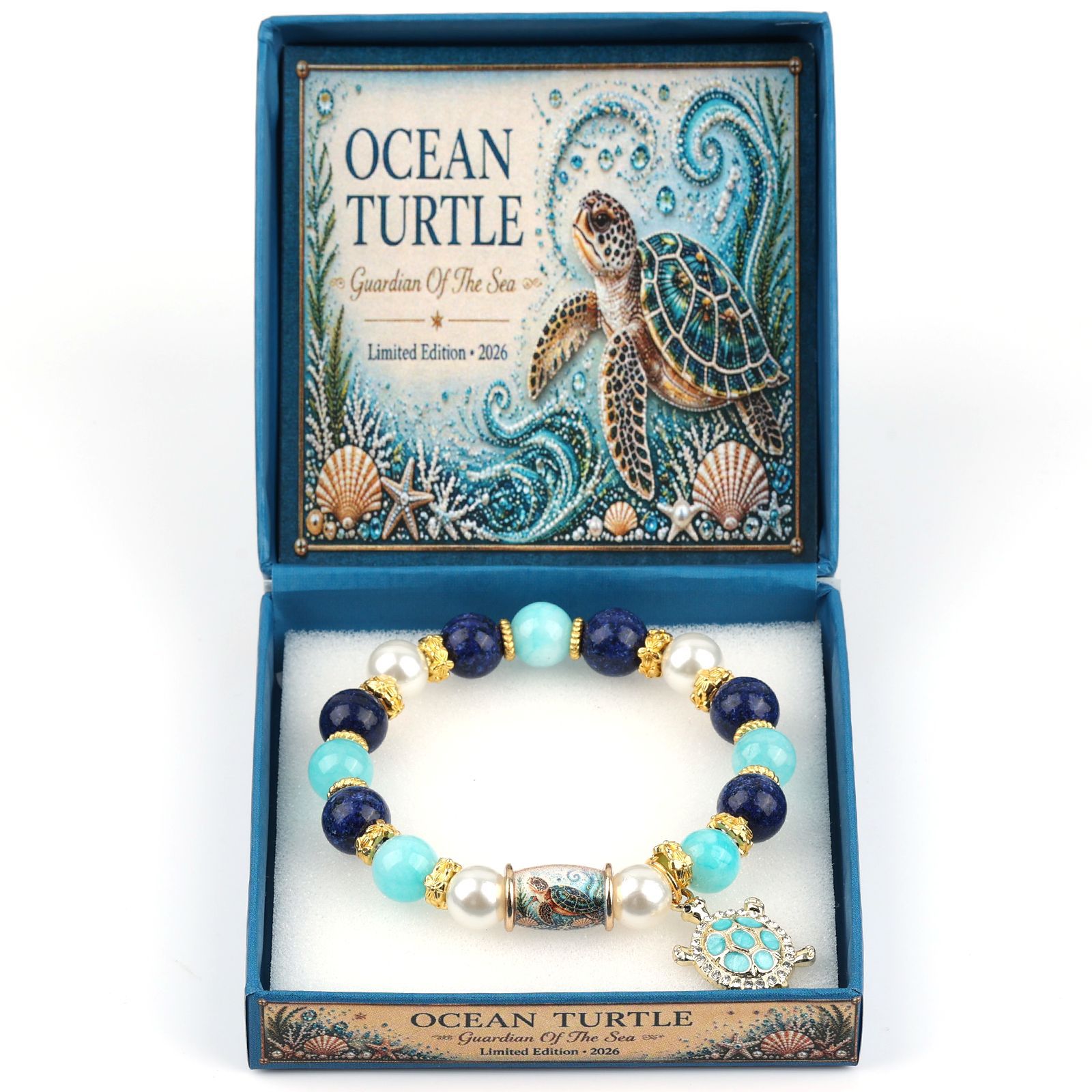 Sea Turtle Crystal Bracelet There is a box