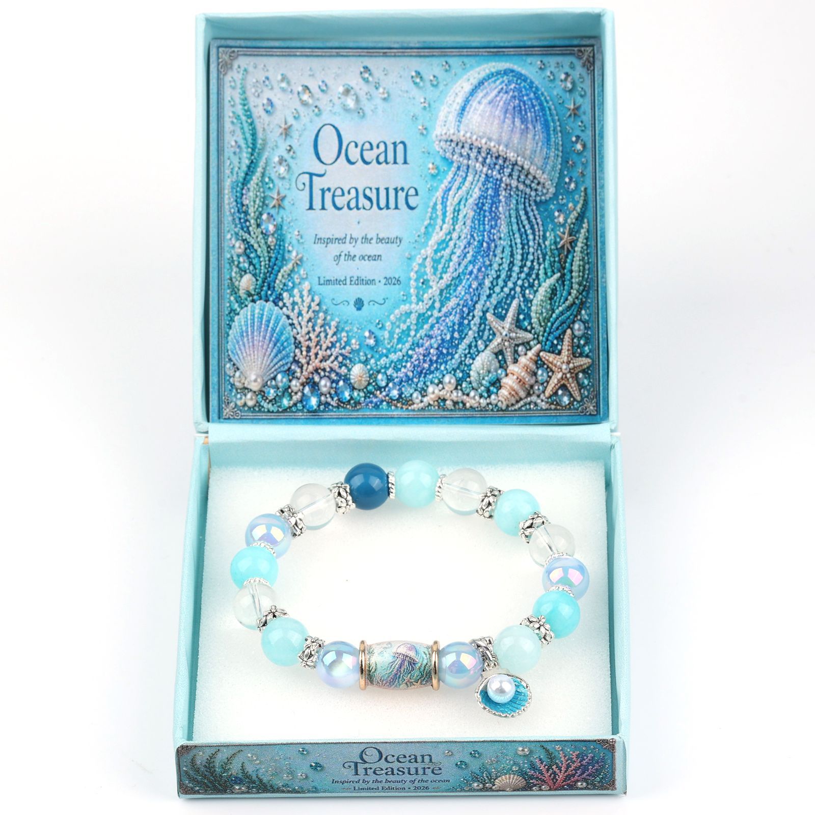 Jellyfish Pearl Crystal Bracelet There is a box