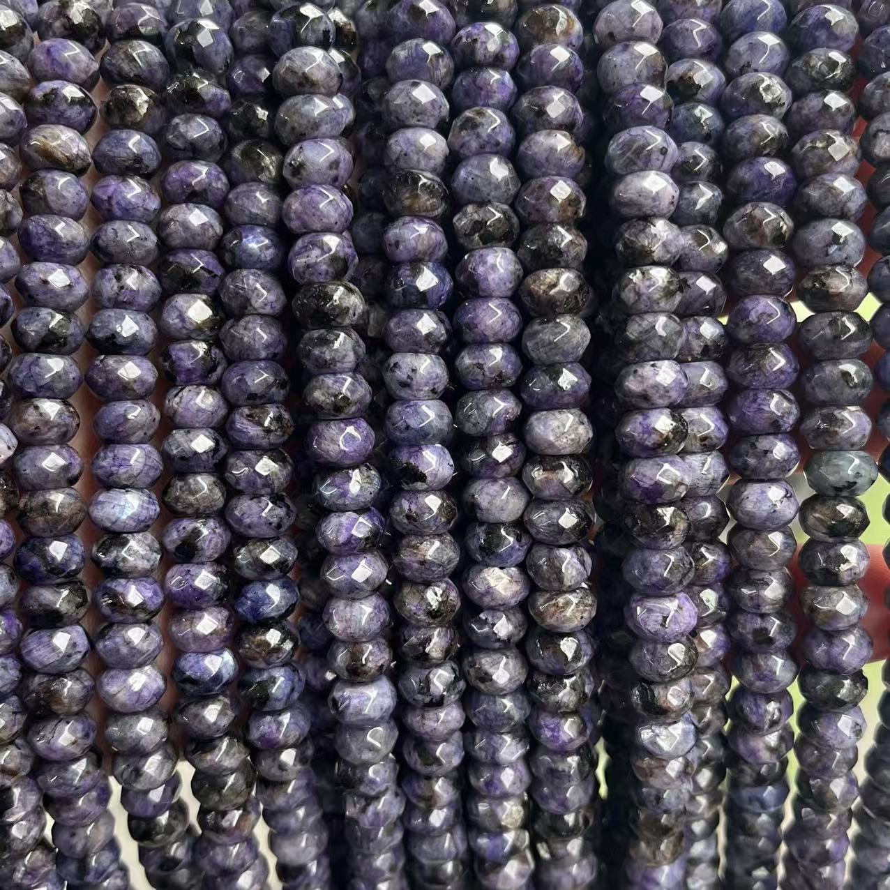 Purple glitter 5x8mm