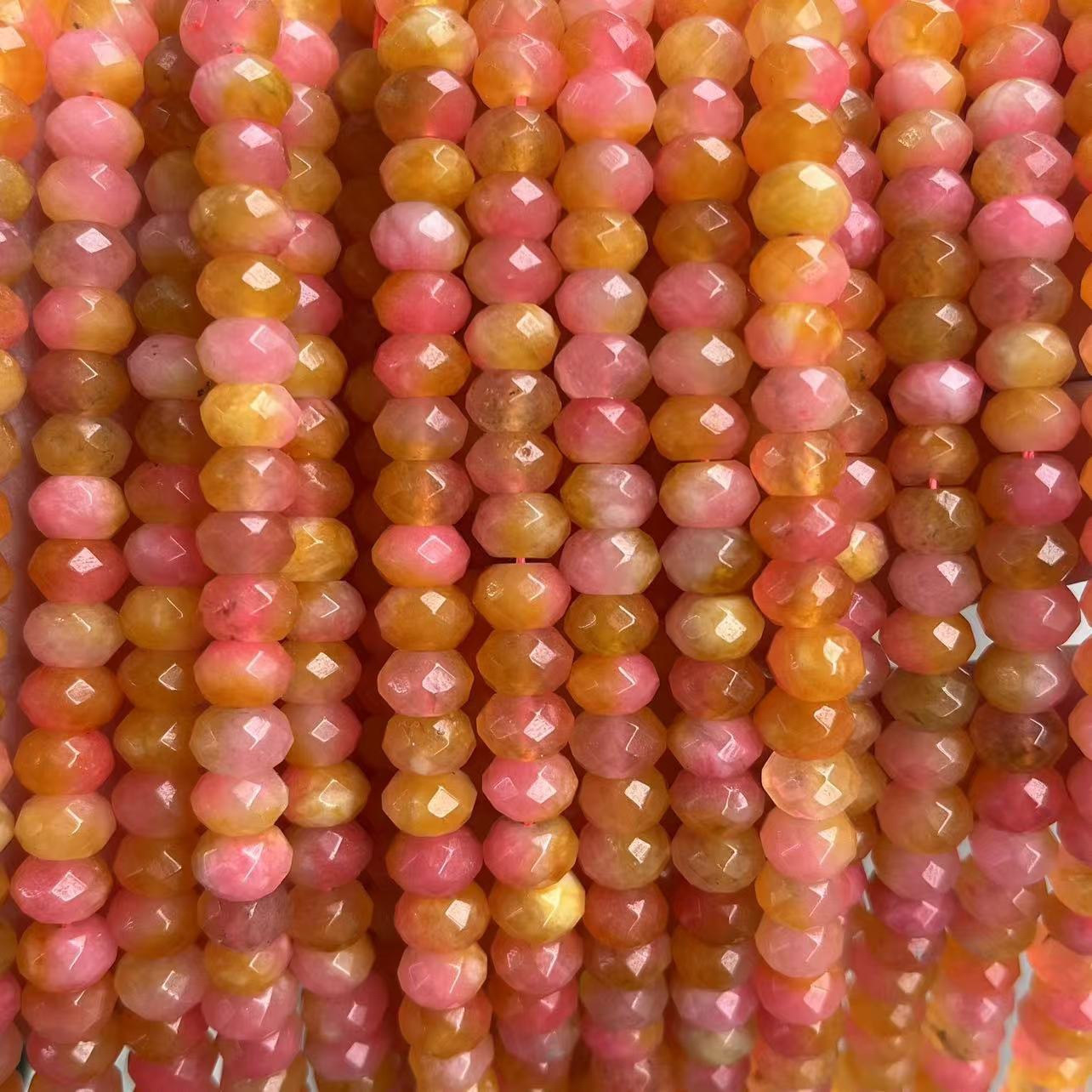 Two-tone peach 5x8mm