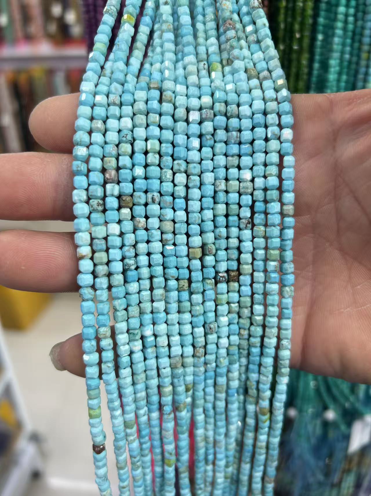 2:4*4mm iron wire turquoise