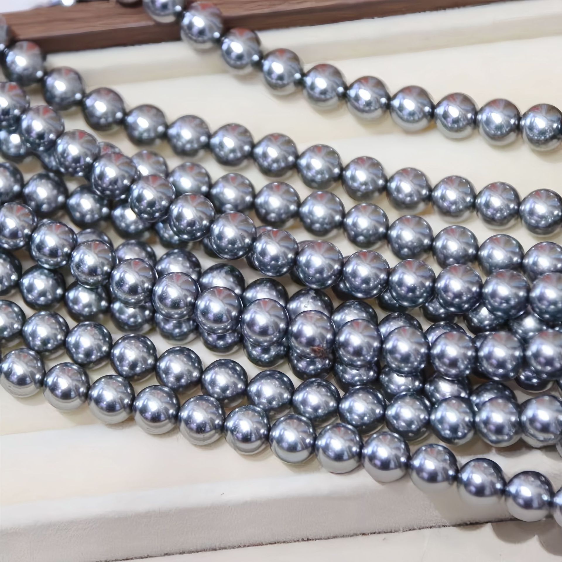 10:Shijia imitation shell beads platinum gray
