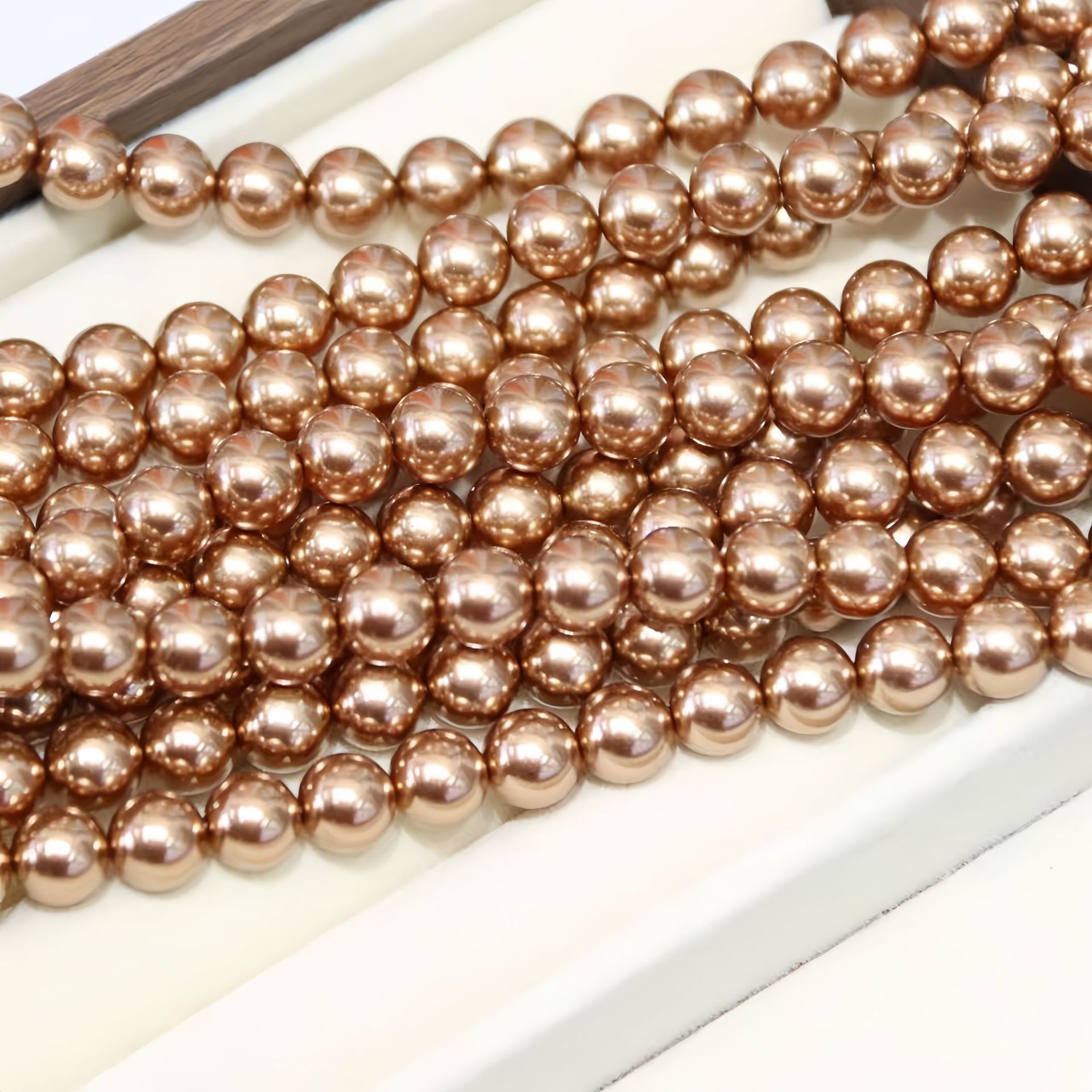 12:Shijia imitation shell beads brown