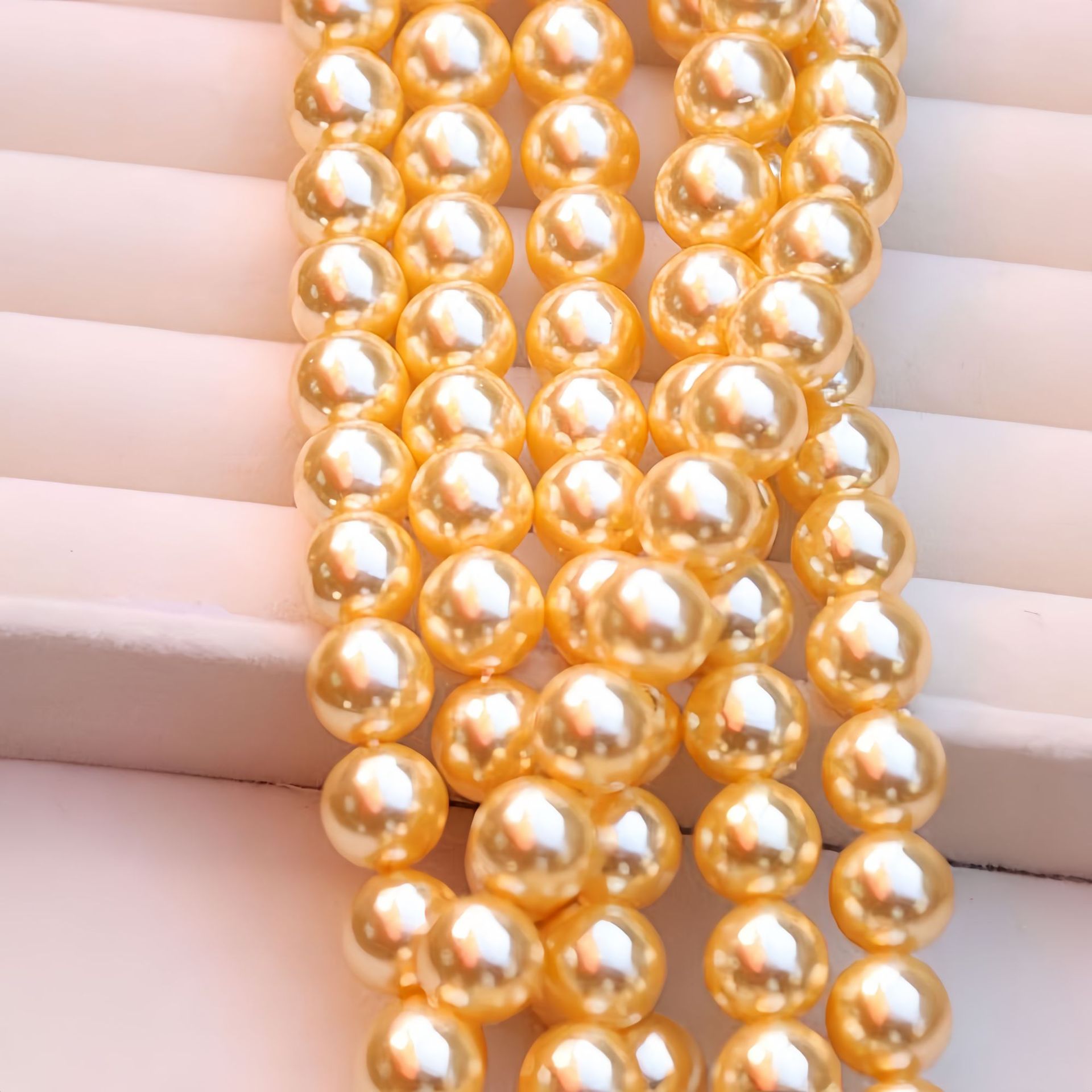 17:Shijia imitation shell beads dense yellow