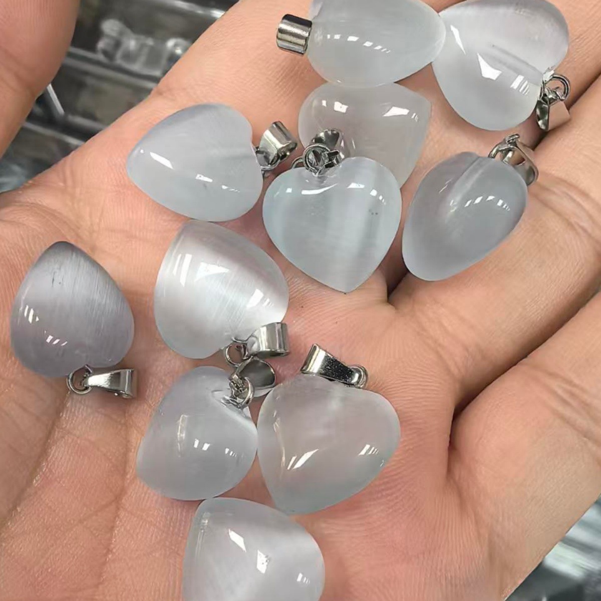 Gray cat eye (white K) 15*15*9mm