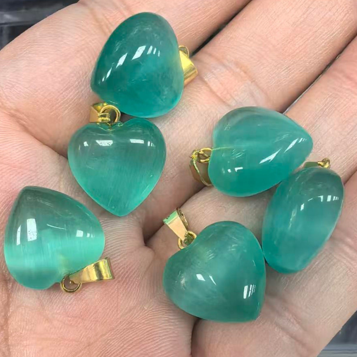 Emerald Cat Eye (Gold) 15*15*9mm