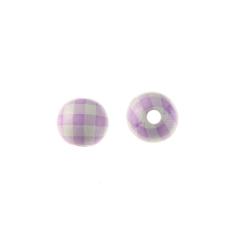 Purple and white plaid 16mm