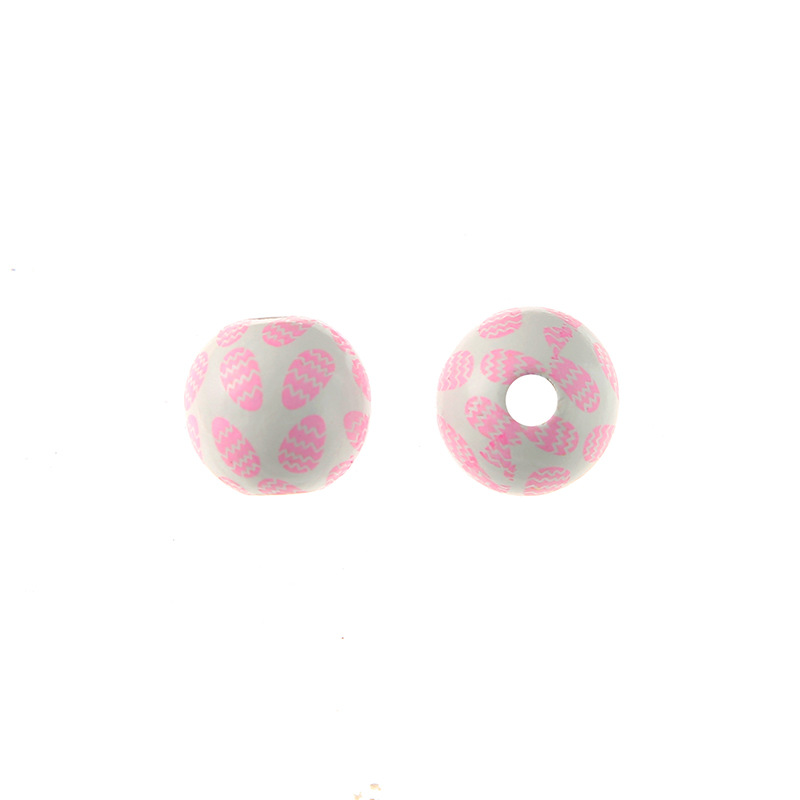 15:Pink eggs on white background