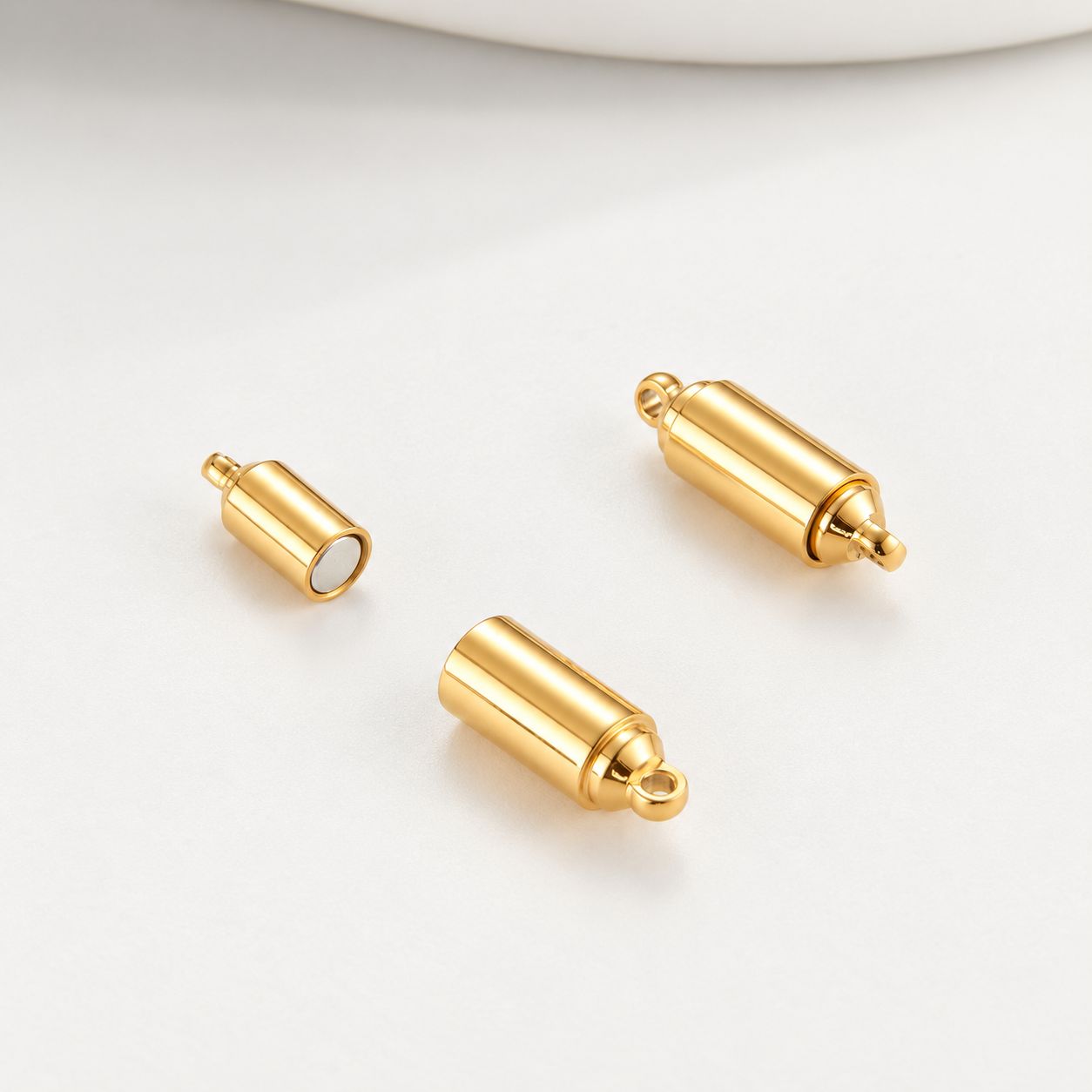 10:Gold integrated pull ring buckle