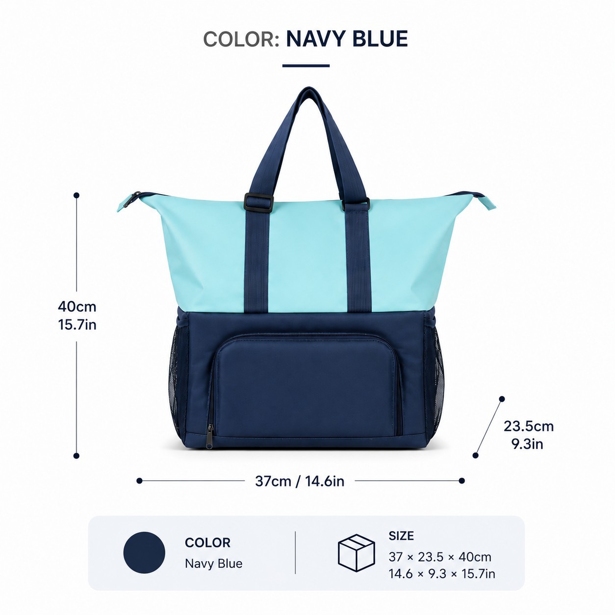 Navy blue color block
