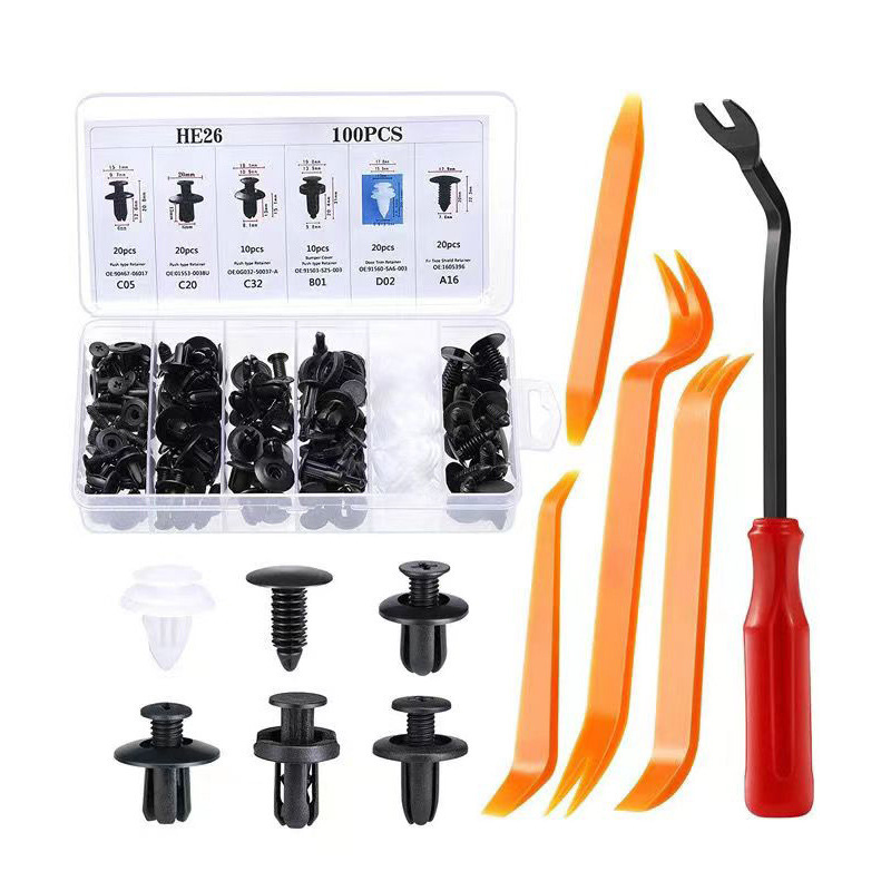 100PCS Single Box 6-inch Red Handle Screwdriver, Yellow 4-Piece Set (Paper Box Packaging)